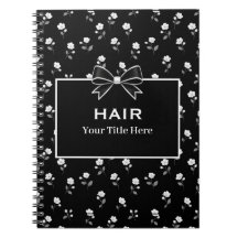 Schwarz Weiß Florales Friseursalon Hairstylist Sty