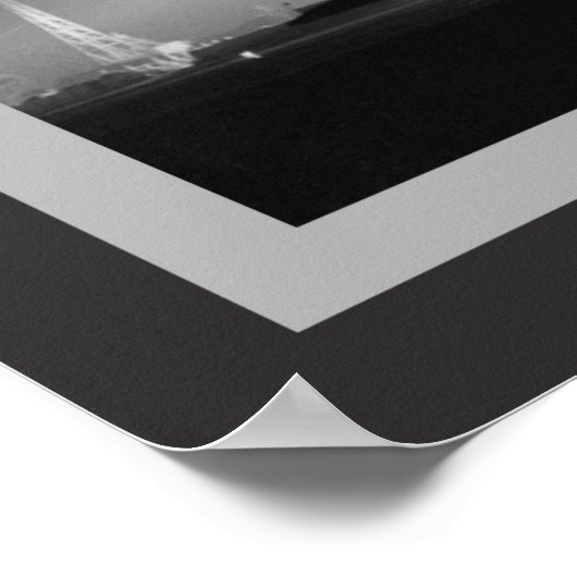 Schwarz-Weiß-Flugzeug Poster (Ecke)