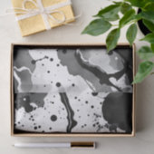 Schwarz-Weiß-Flüssigkeits-Farbmuster mit Spritzern Seidenpapier (Geschenk)