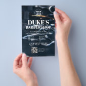 Schwarz-Weiß-Flyer für Barbier  Flyer (Handgriff)