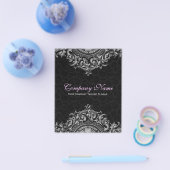 Schwarz-Weiß-Flyer mit Vintager Blütendekoration Flyer (Einzeln)