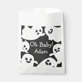 Schwarz-Weiß-Flying-Ghost-Halloween-Kinderdusche Geschenktütchen (Vorderseite)