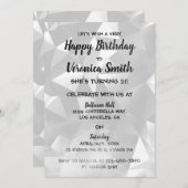 Schwarz-Weiß-Foggy Geburtstagseinladung Einladung (Vorne/Hinten)