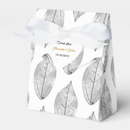 Schwarz-weiß Foil Gastgeschenk Hochzeit Vielen Dan Geschenkschachtel