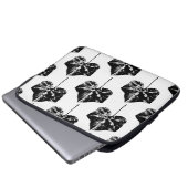 Schwarz-Weiß-Folie Laptopschutzhülle (Vorne Knopf)