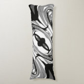 Schwarz-Weiß-Form Seitenschläferkissen (Vorderseite Vertikal)