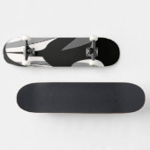 Schwarz-Weiß-Form Skateboard (Horizontal)