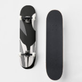 Schwarz-Weiß-Form Skateboard (Vorderseite)