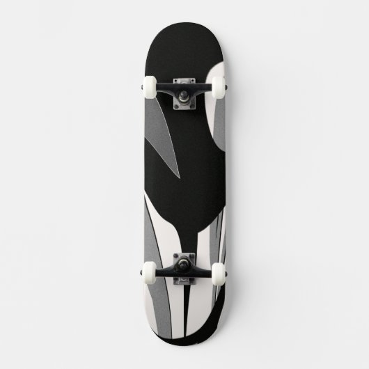 Schwarz-Weiß-Form Skateboard (Vorderseite)