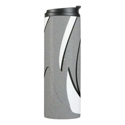 Schwarz-Weiß-Form Thermosbecher (Nach links gedreht)
