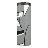 Schwarz-Weiß-Form Thermosbecher (Rückseite)