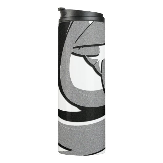 Schwarz-Weiß-Form Thermosbecher (Nach rechts gedreht)