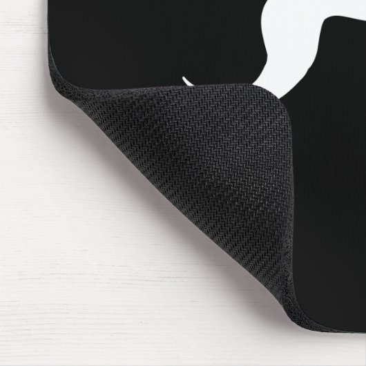 Schwarz-Weiß-Form von Windhund Mousepad (Ecke)