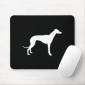 Schwarz-Weiß-Form von Windhund Mousepad (Mit Mouse)