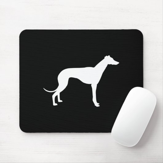 Schwarz-Weiß-Form von Windhund Mousepad (Mit Mouse)