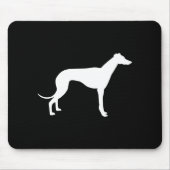 Schwarz-Weiß-Form von Windhund Mousepad (Vorne)