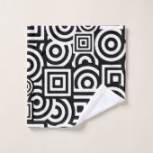 Schwarz-Weiß-Formen Cool Badhandtuch Set (Waschlappen)