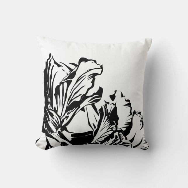Schwarz-Weiß-Formkissen Kissen (Vorderseite)