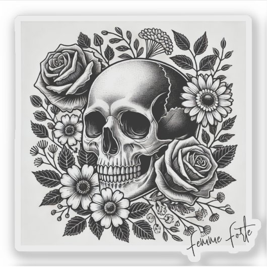 Schwarz-Weiß-Forte Aufkleber (Vorderseite)