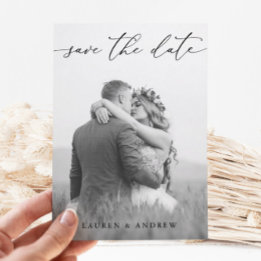 Schwarz-Weiß-Foto 3-Karte Einladung