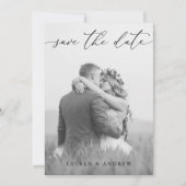 Schwarz-Weiß-Foto 3-Karte Einladung (Vorderseite)