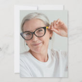 Schwarz-Weiß-Foto 60. Geburtstag Einladung (Rückseite)