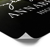 Schwarz Weiß Foto Abschlussfeier Schild (Ecke)