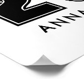 Schwarz-Weiß-Foto-Abschlussfeier-Schild Poster (Ecke)