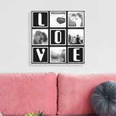 Schwarz-Weiß-Foto-Collage Leinwanddruck (Insitu (Wohnzimmer))