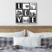 Schwarz-Weiß-Foto-Collage Leinwanddruck (Insitu (Schlafzimmer))