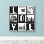 Schwarz-Weiß-Foto-Collage Leinwanddruck (Insitu (Holzboden))