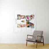 Schwarz-weiß-Foto-Collage mit Buchstabe M Wandteppich (Beispiel (Horizontal))