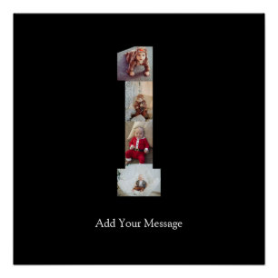 Schwarz-Weiß-Foto-Collage Nummer 1 Poster