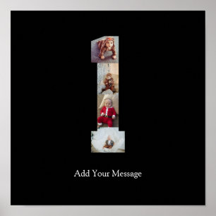 Schwarz-Weiß-Foto-Collage Nummer 1 Poster