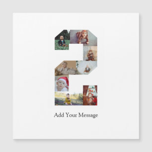 Schwarz-Weiß-Foto-Collage Nummer 2 Magnetkarte