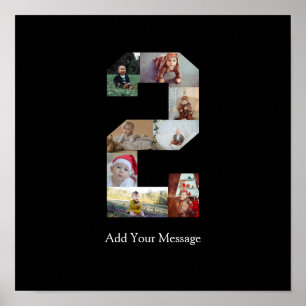 Schwarz-weiß-Foto-Collage Nummer 2 Poster