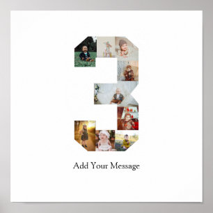Schwarz-Weiß-Foto-Collage Nummer 3 Poster