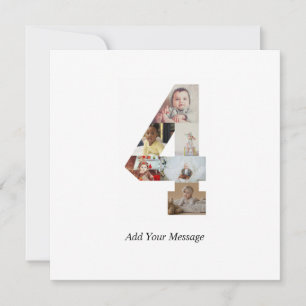 Schwarz-weiß-Foto-Collage Nummer 4 Feiertagskarte