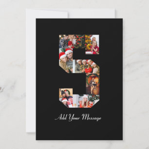 Schwarz-Weiß-Foto-Collage Nummer 5 Dankeskarte