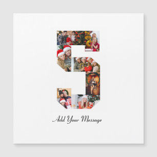 Schwarz-Weiß-Foto-Collage Nummer 5 Magnetkarte