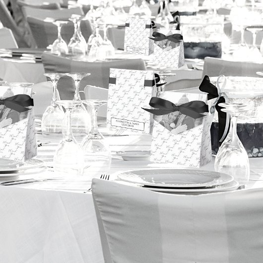 Schwarz-Weiß-Foto | Danke Hochzeit Geschenkschachtel