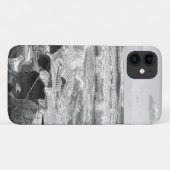 Schwarz-Weiß-Foto der Atlantischen Ozeanwellen Case-Mate iPhone Hülle (Rückseite (Horizontal))