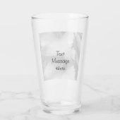 Schwarz-Weiß-Foto der Blätter "Nasse und Zauber" Glas (Rückseite)