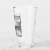 Schwarz-Weiß-Foto der Blätter "Nasse und Zauber" Glas (Links)