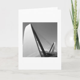 Schwarz-Weiß-Foto der Brückenkarte Karte