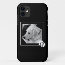 Schwarz-Weiß-Foto der Mama Niedlicher Hunde Case-Mate iPhone Hülle