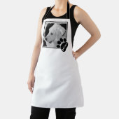 Schwarz-Weiß-Foto der Mama Niedlicher Hunde Schürze (InSitu)