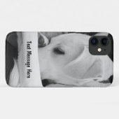 Schwarz-Weiß-Foto der Niedlichen Hundehalterung au Case-Mate iPhone Hülle (Rückseite (Horizontal))