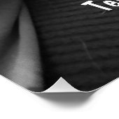 Schwarz-Weiß-Foto der Niedlichen Hundsruhe mit Vat Poster (Ecke)