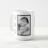 Schwarz-Weiß-Foto des ersten Vaters Kaffeetasse (Vorderseite Links)